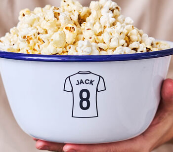 Personalised Football Shirt Popcorn Bowl, 2 of 2