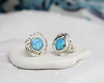 Intricate Opal Stud Earrings, 3 of 7