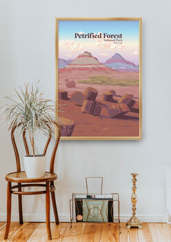 Petrified Forest National Park USA Travel Poster Print, 5 of 8