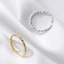 Sterling Silver Twist Design Adjustable Ring, thumbnail 2 of 4