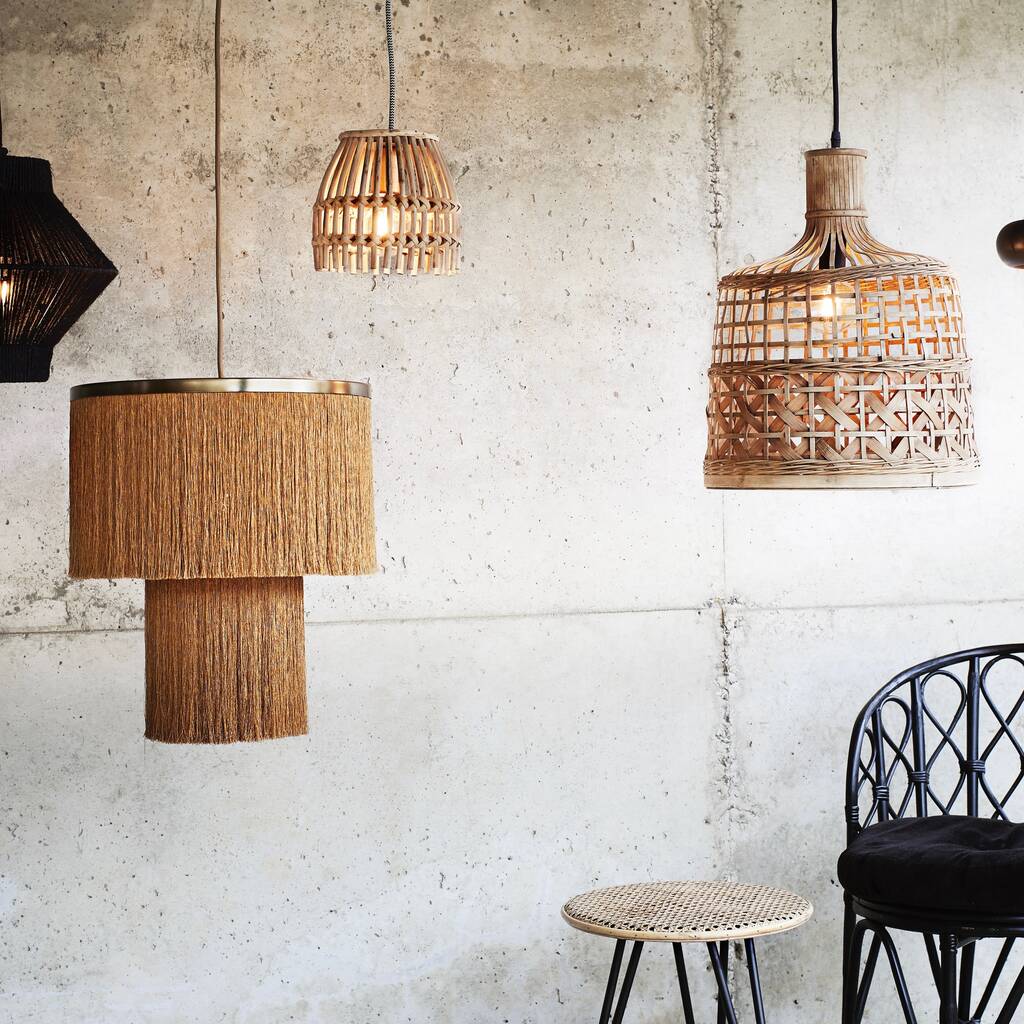 Rattan And Jute Pendant Shades, 1 of 2