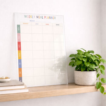 Personalise Acrylic Weekly Meal Planner Whiteboard, 3 of 7