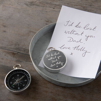 Personalised Handwriting Engraved Compass, 6 of 6