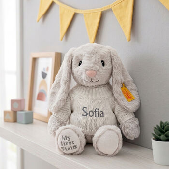 Personalised My First Steiff Hoppie Rabbit, 6 of 7