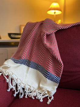 Anniversary Gift Set For Her, Cotton Throw Blanket, 10 of 11