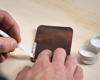 Personalised Leather Card Holder Kit Be The Maker, 3 of 9