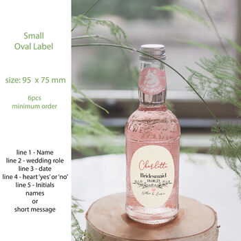 Pairs Well With Bridesmaid Duties Wine Bottle Label, 8 of 12