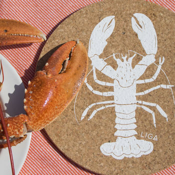 Cork Placemats And Coasters | Lobster, 4 of 6