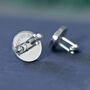 Personalised 50th Birthday Hidden Message Cufflinks Silver Plated, thumbnail 2 of 5