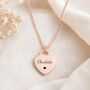 Personalised Heart Pendant Necklace Engrave Name Symbol, thumbnail 2 of 7