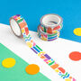 Colourful Patterned Washi Tape Set Of Three, thumbnail 2 of 4