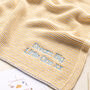 Baby Unisex Mini Stripe Yellow And Grey Baby Blanket, thumbnail 1 of 9