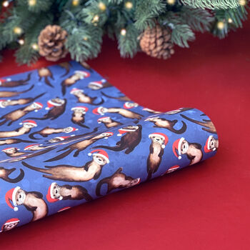 Otter Christmas Wrapping Paper, 5 of 10