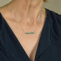 Chrysoprase Bar Birthstone Necklace May, thumbnail 2 of 4