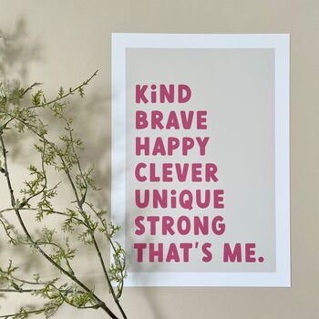 Children's Positive Affirmation Print, 9 of 9