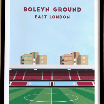 Boleyn Ground West Ham Football Stadium Art Print Gift, 7 of 8