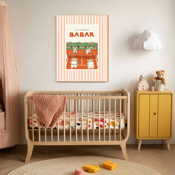 Babar The Elephant Stripy Tennis Art Print, 2 of 3