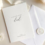 Luxury 'Letter To My Dad On My Wedding Day' Card, Elegant Calligraphy Design, thumbnail 2 of 7