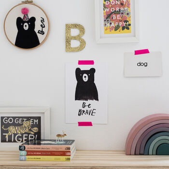 'Be Brave' Bear Print, 4 of 8