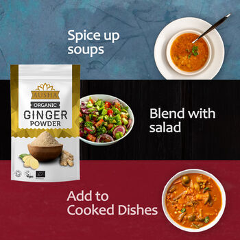 Ausha Organic Ginger Powder 250g For Cooking Digestion UK Certified Organic By Soil Association Great Taste Award 2023, 6 of 10