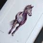 Horse Purple Reins Giclee Fine Art Print, thumbnail 2 of 3