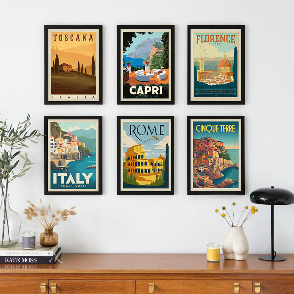 Capri, Italy Travel Print By I Heart Travel Art.