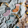 Set Of Three Christmas Stocking Tree Decorations, thumbnail 4 of 6