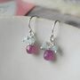 Ruby And Aquamarine Earrings, thumbnail 1 of 6