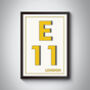 E11 Waltham Forest Typography Postcode Print, thumbnail 3 of 10