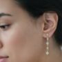 Kinmokusei Rose White Drop Earrings, thumbnail 3 of 4