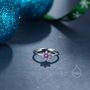 Sterling Silver Opal Flower Ring, thumbnail 4 of 11