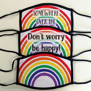Personalised Rainbow Face Mask, 2 of 4