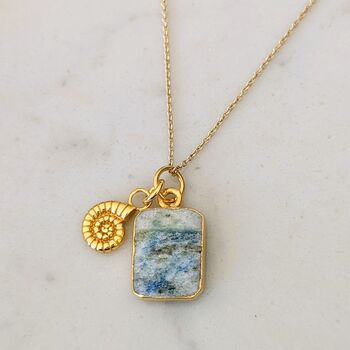 The Duo K2 Jasper Necklace, Gold, 2 of 10