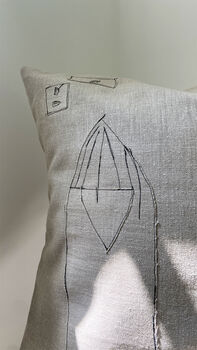 Twin Vessels Ii | Collage Linen Cushion, 4 of 6