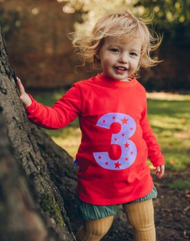 Personalised Age/Number Kids T Shirt, 3 of 8