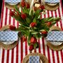 Red And White Striped Tablecloth Riviera Range, thumbnail 1 of 4
