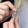 Silver Heart Locket Necklace Girlfriend Gift, thumbnail 1 of 8