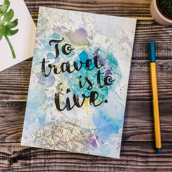 Travel Journal 'To Travel Is To Live' Leaving Gift, 2 of 9
