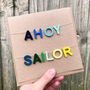 Ahoy Sailor Keepsake Garland Card And Decoration, thumbnail 1 of 2