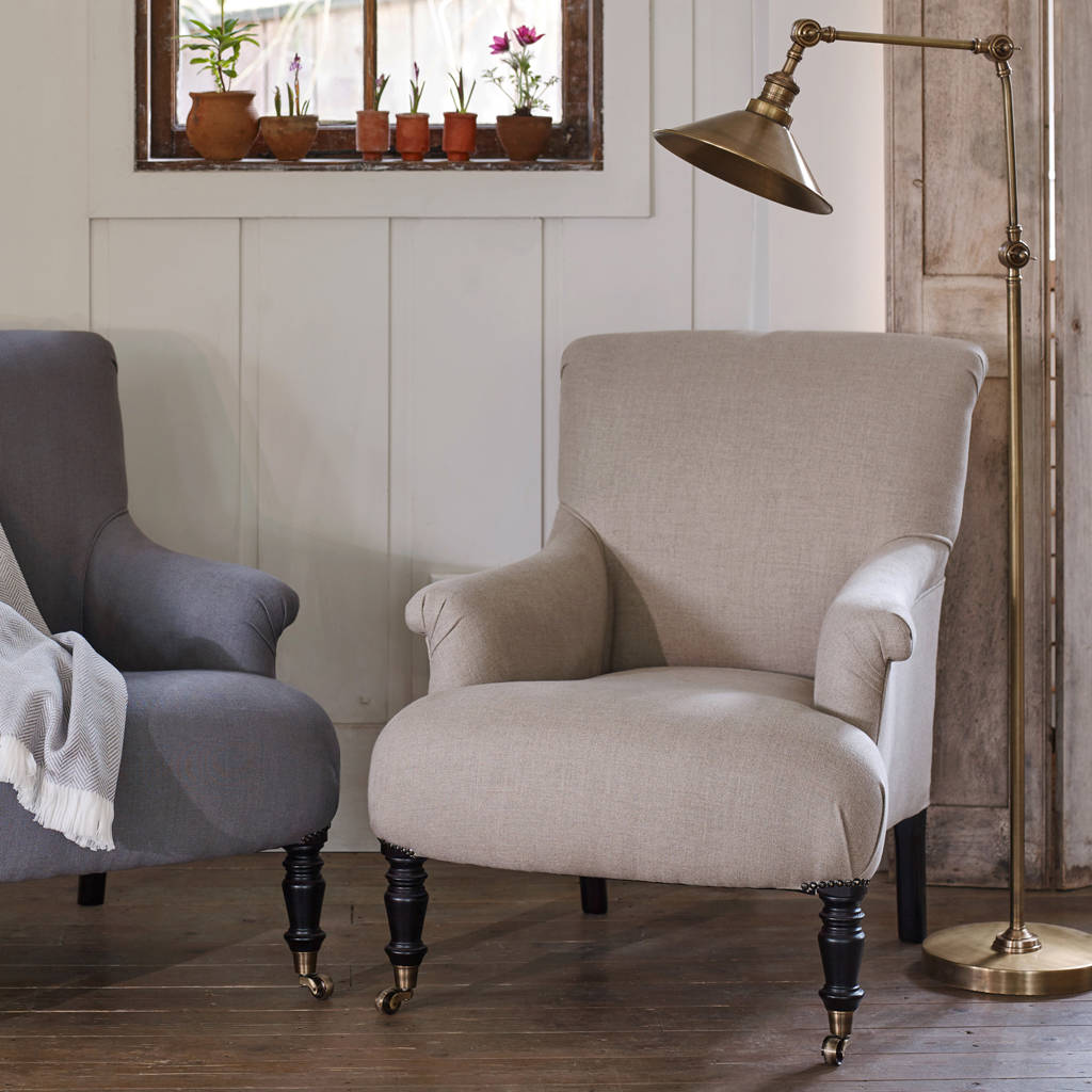 Finley Armchair, Natural Linen By Rowen & Wren | notonthehighstreet.com