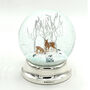 Personalised Sterling Silver Winter Scene Snow Globe, thumbnail 2 of 6