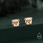 Sterling Silver Cute Bulldog Stud Earrings, thumbnail 6 of 12