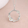 Personalised Sterling Silver And Gold Daisy Wreath Pendant Necklace, thumbnail 1 of 10