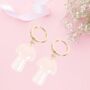 Gifts For Her Mushroom Earrings Rose Quartz Crystal Jewellery, thumbnail 1 of 5
