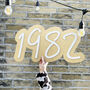Wooden Birthday Year Sign 40th, thumbnail 1 of 1