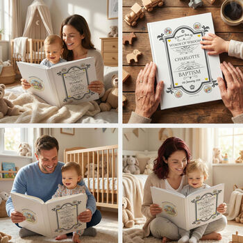 Personalised Baby Baptism Keepsake Gift Book, 10 of 12