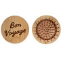 Bon Voyage 'Bon Voyage' Travel Mirror Hairbrush | Gift Bag | Holiday Accessory | Wooden Brush, thumbnail 3 of 4