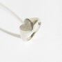 Brushed Heart Recycled Silver Signet Ring, thumbnail 2 of 7