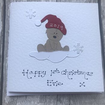 Personalised Baby's 1st Christmas Card, 3 of 8