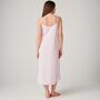 Women's 'Shell Pink' Satin Stripe Cotton Strappy Nightdress, thumbnail 3 of 4
